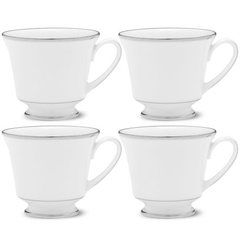 Noritake Silver Spectrum Dinnerware Set Cup 4pc
