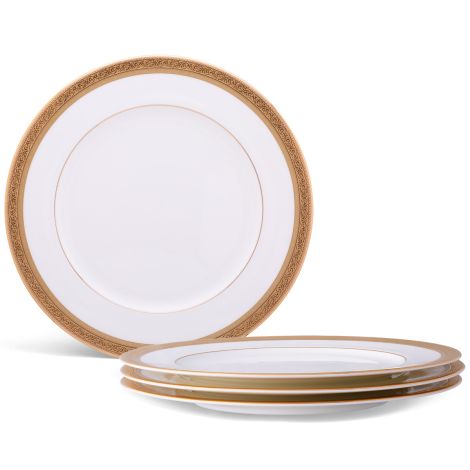 Noritake Gold Summit Dinnerware Set Dinner Plates 10" 4pc