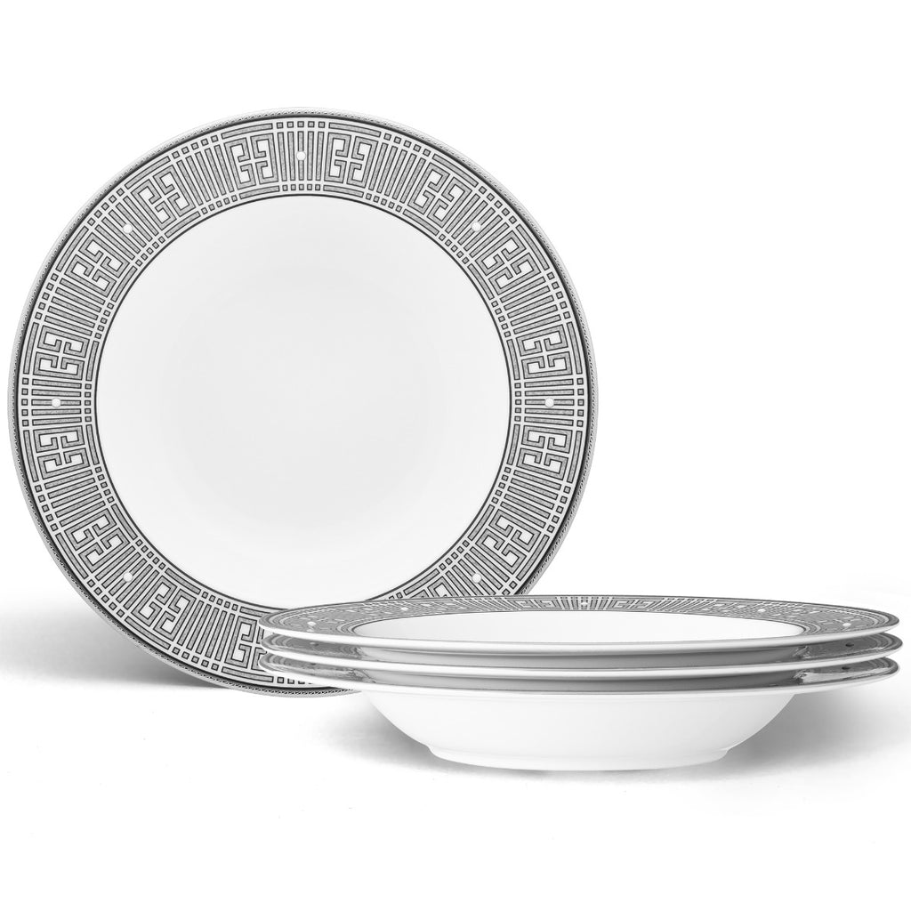 Noritake Graphite Infinity Dinnerware Set Soup Bowl 8.5" 4pc