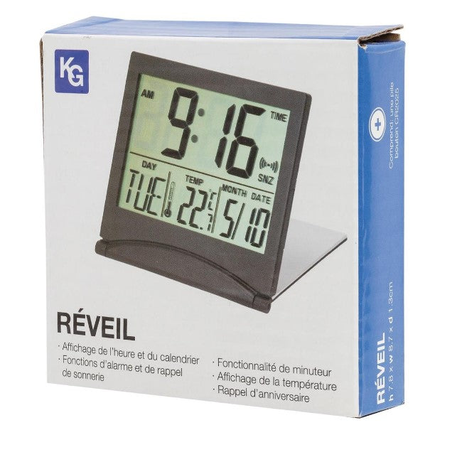 FLIP Travel Alarm Clock 8" 1pc