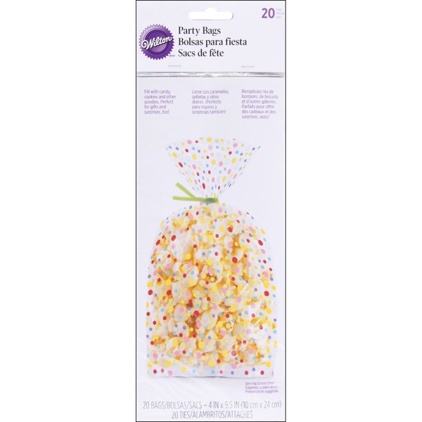 Wilton 4"x9.5" Party Bags, Sweet Dots 20 ct - The Cuisinet