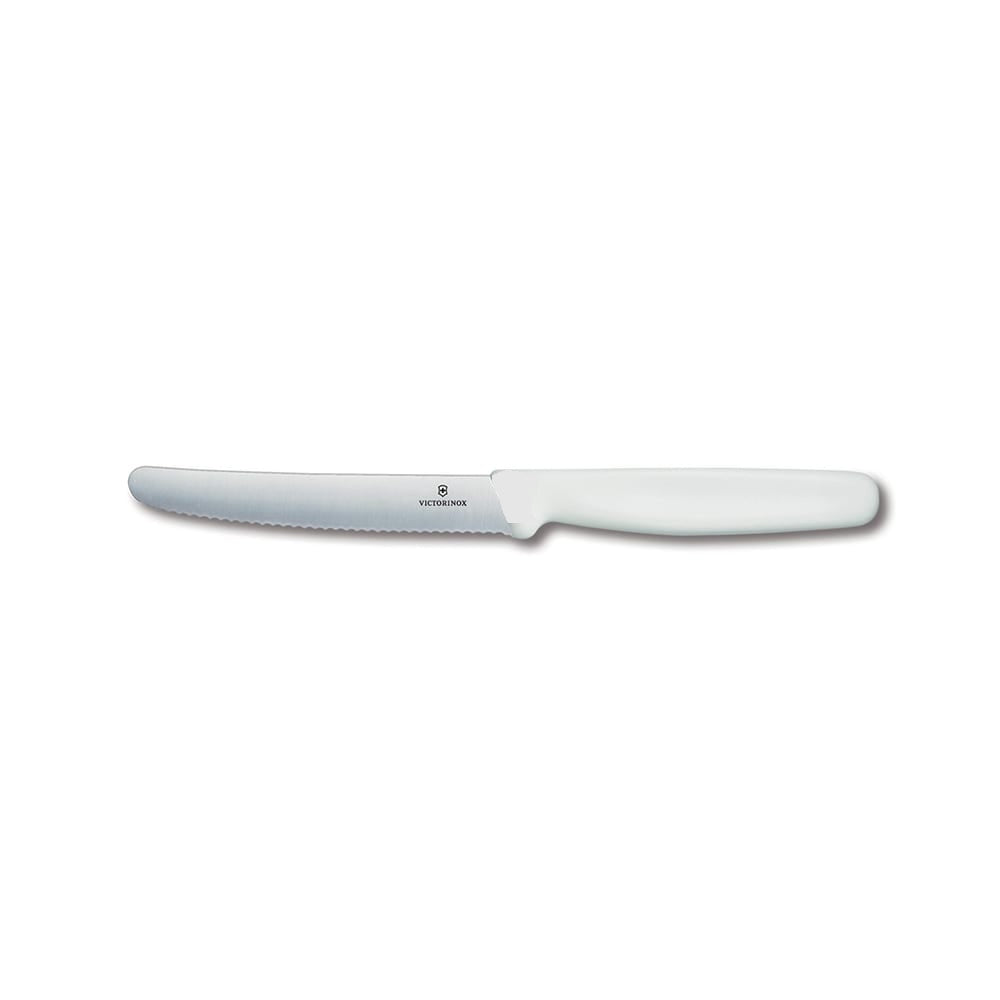 Victorinox White Serrated Round Knife 4" 1pc - The Cuisinet