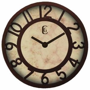 8.25" Antique Finish Plastic Wall Clock - The Cuisinet
