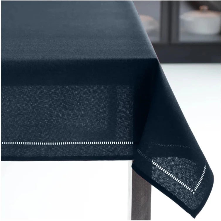 Hemstitch Table Cloth 60x120 Navy - The Cuisinet