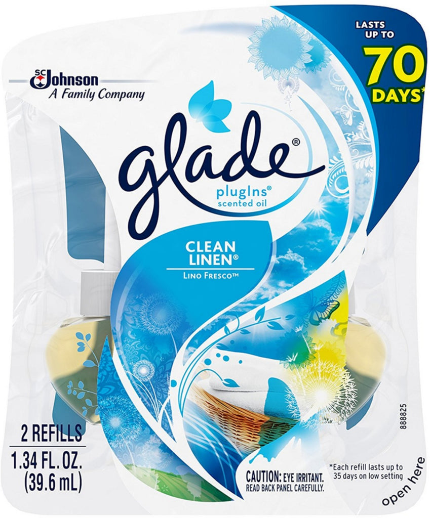 GLADE PlugIns Scented Oil Refill, Clean Linen 2 ea - The Cuisinet