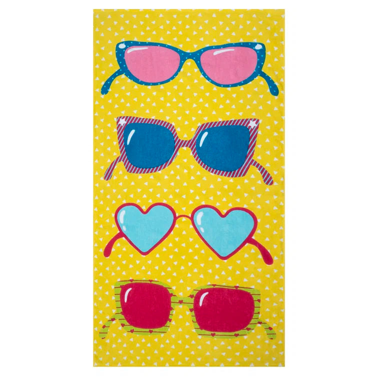Premium Luxury Ultra Soft Printed 100% Cotton Beach Towel Sunglasses - The Cuisinet