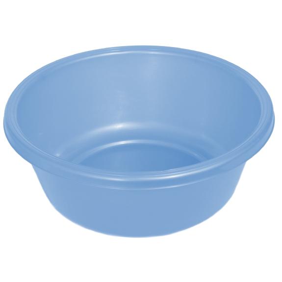 Round Plastic Wash Basin 28cm 1pc Light Blue
