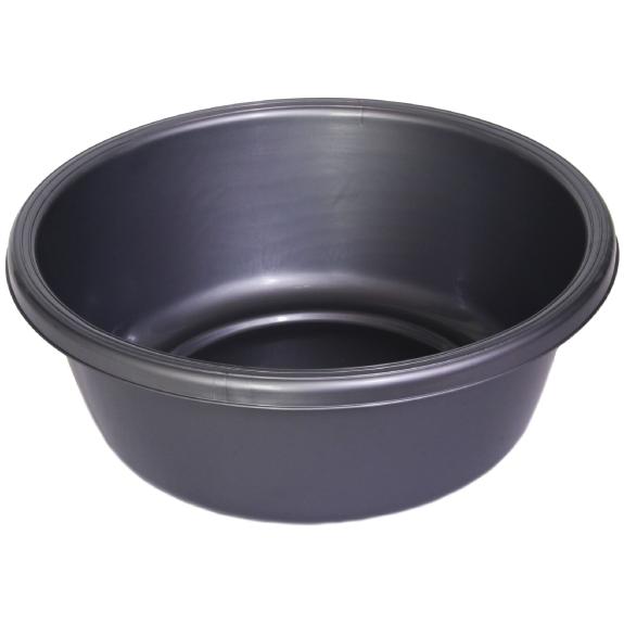 Round Plastic Wash Basin 28cm 1pc Grey
