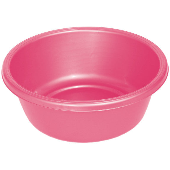 Round Plastic Wash Basin 28cm 1pc Pink