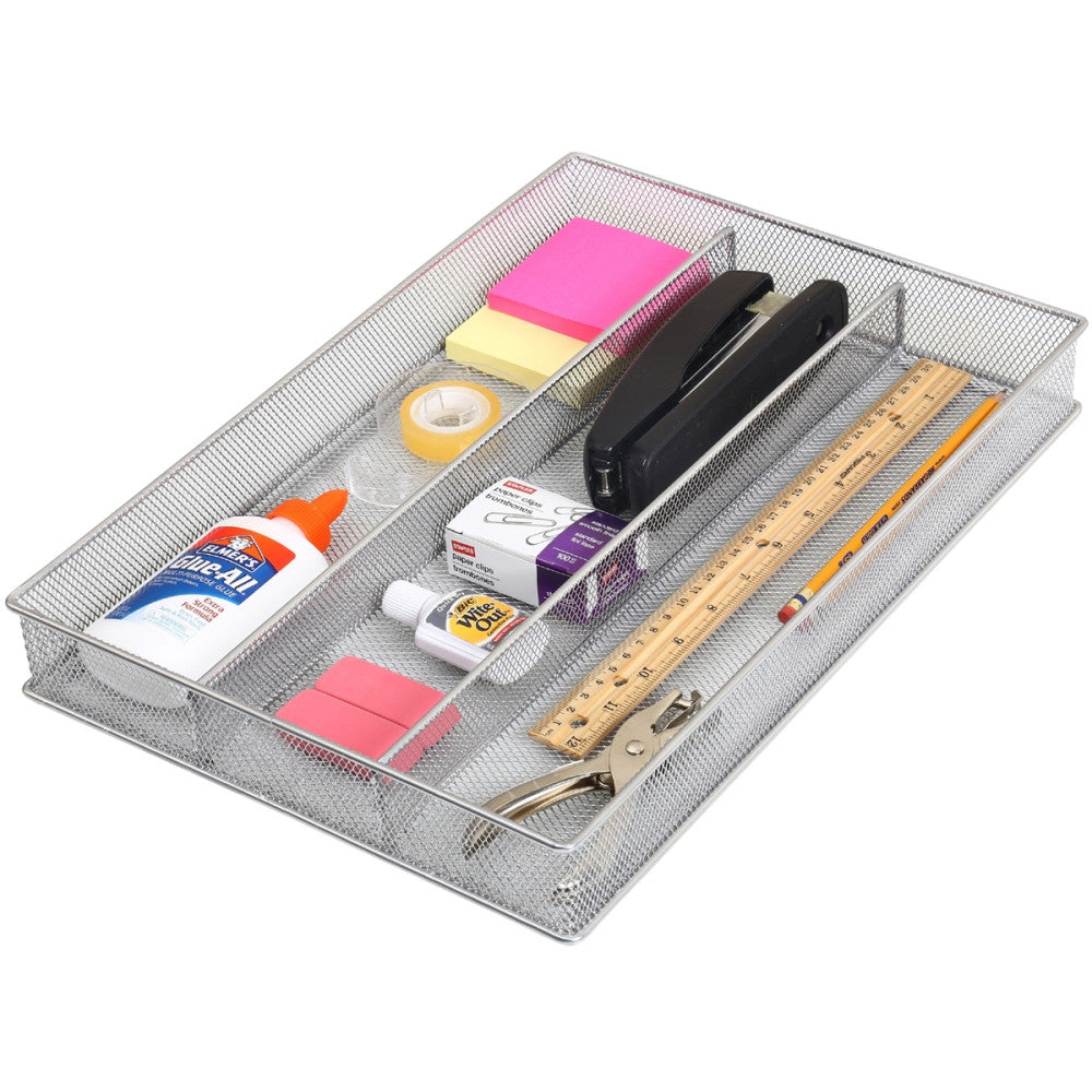 Mesh Utensil Drawer Organizer with 3 Compartments - The Cuisinet