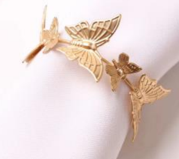 Gold Butterfly Napkin Rings - The Cuisinet