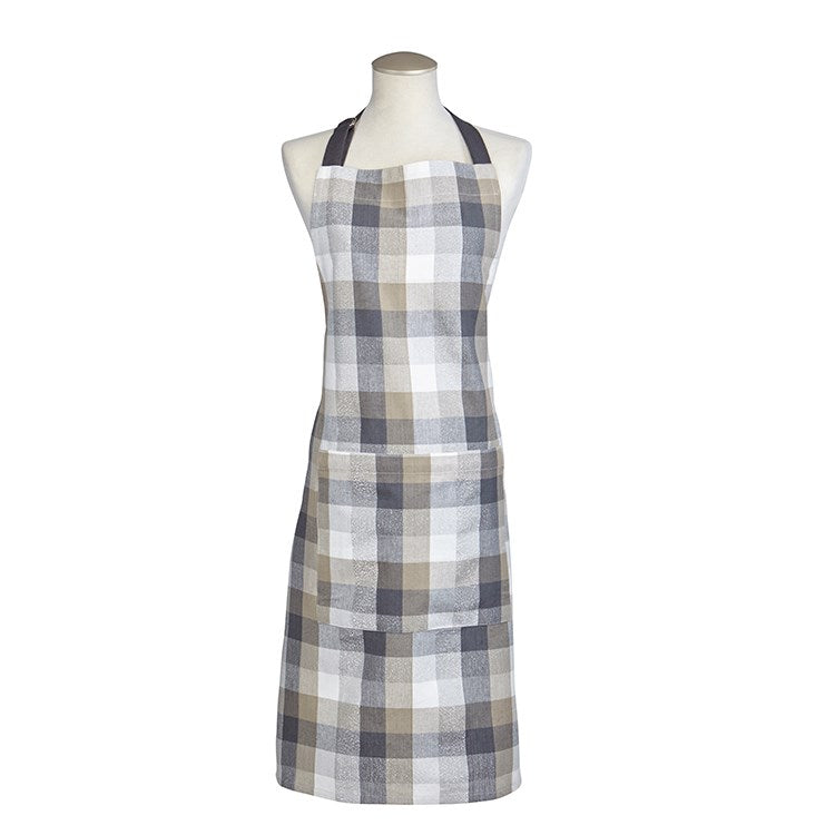 Frosted Check Apron Natural - The Cuisinet