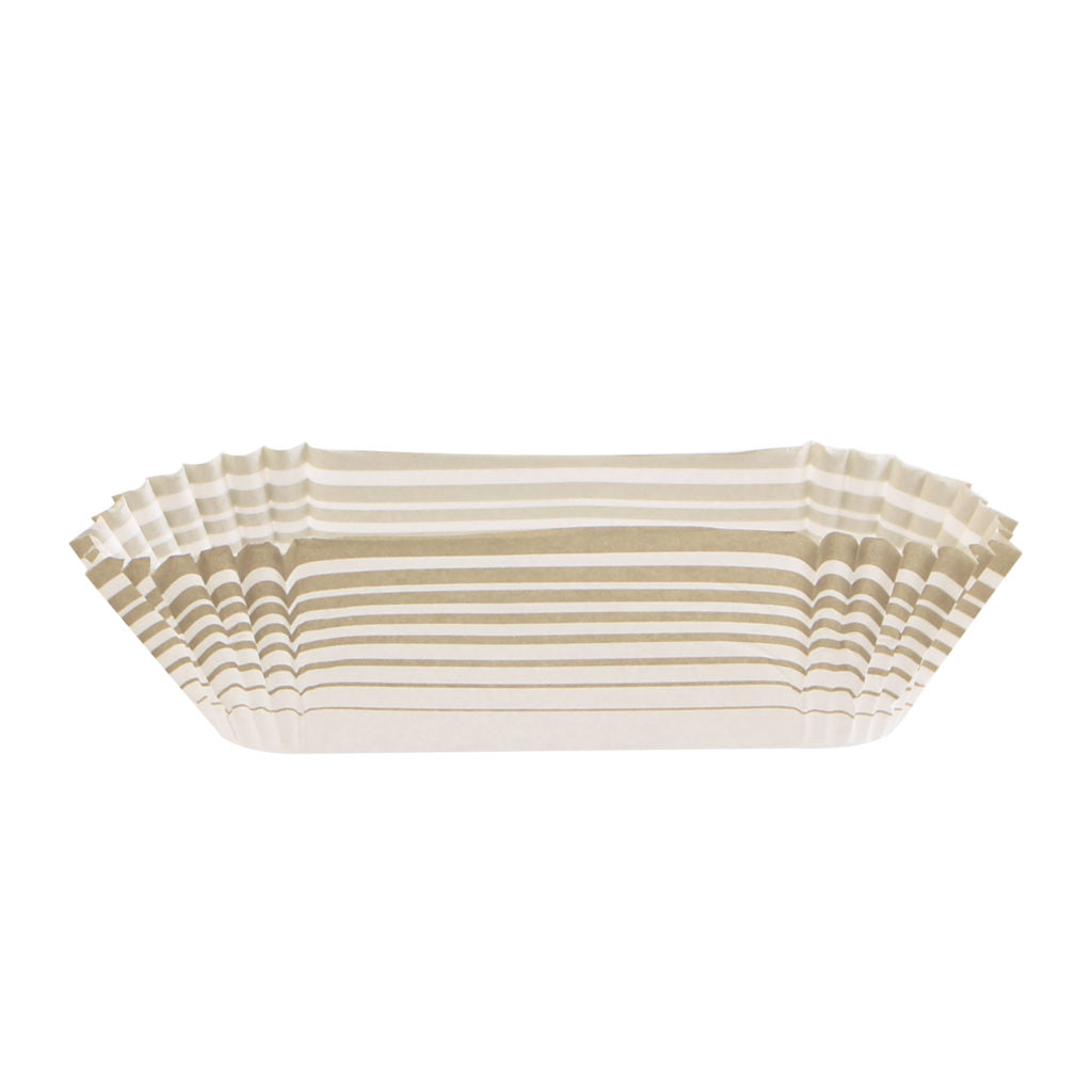 Supreme Gold Stripe Baking Cups Oval 72pc - The Cuisinet
