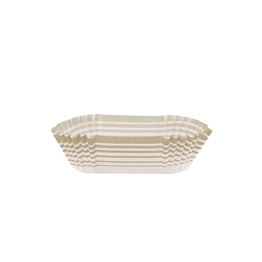 Supreme Baking Cups Oval Gold Stripe Small 72pc - The Cuisinet