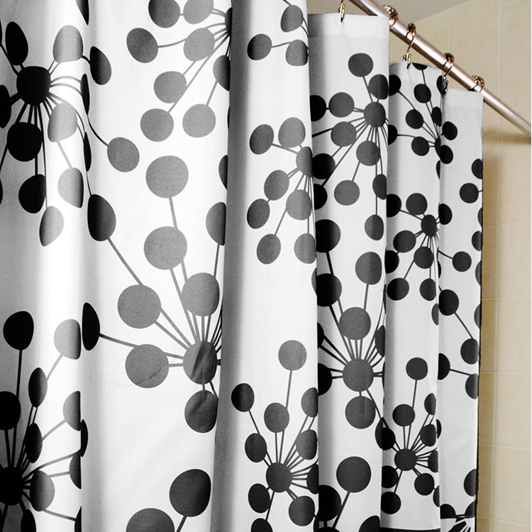 Bud Shower Curtains, Black - The Cuisinet