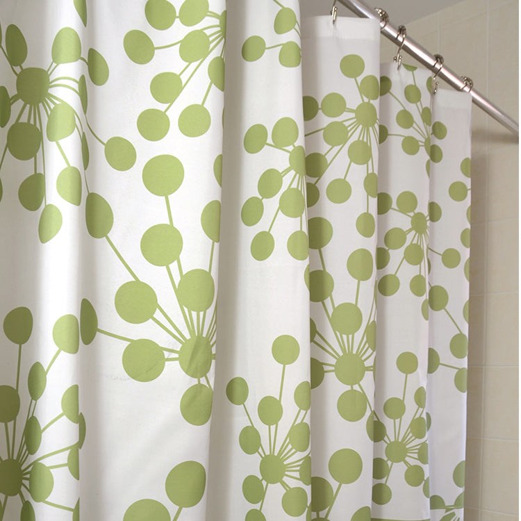 Bud Shower Curtains, Green - The Cuisinet