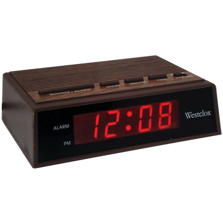 Westclox .6" Retro Wood Grain LED Alarm Clock - The Cuisinet