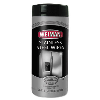 Stainless Steel Wipes, 7 x 8, 30/Canister - The Cuisinet
