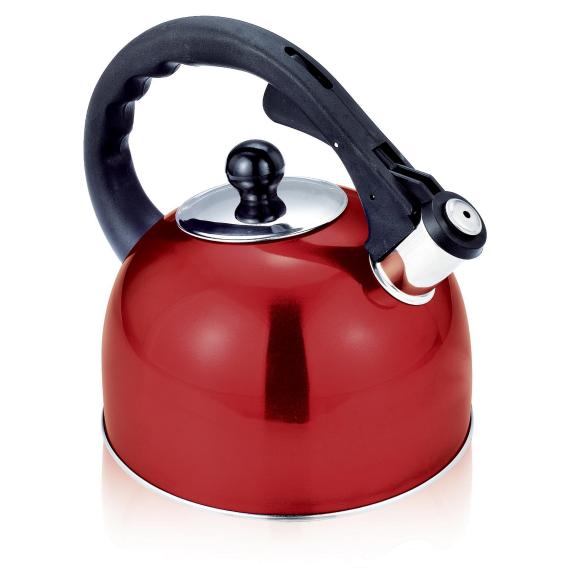 Stainless Steel Whistling Tea Kettle 3 Liter -Red - The Cuisinet