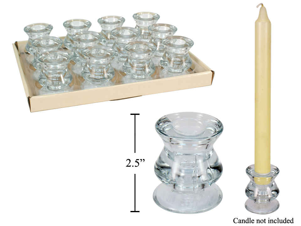 Candleholder - Glass for candle 3/4 " - The Cuisinet