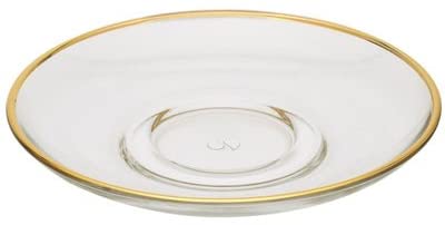 Classic Touch Clear/Gold Dessert Plate 5.5" 6pc - The Cuisinet