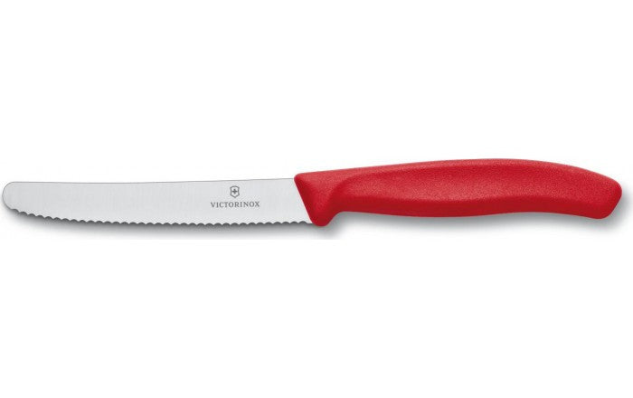 Victorinox Red Serrated Round Knife 4.25" 1pc - The Cuisinet