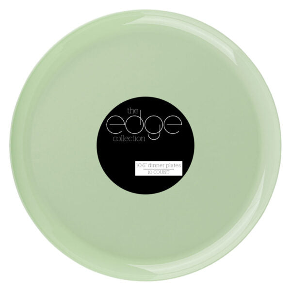 Edge Mint Green Dinner Plates 10.6" 10pc - The Cuisinet