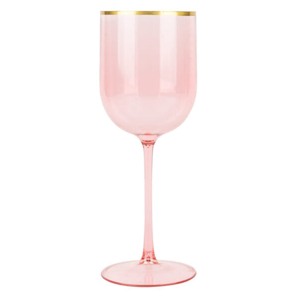 Prime Collection Blush/Gold Wine Goblets 12oz 5pc - The Cuisinet