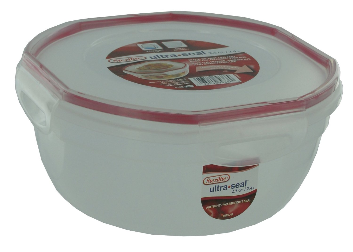 Sterilite Red Ultraseal Latching Bowl 2.5Qt 1pc – The Cuisinet