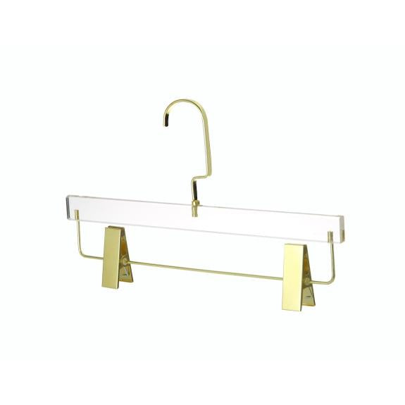 Quality Acrylic Skirt Hangers - Gold Flat 1pc - The Cuisinet