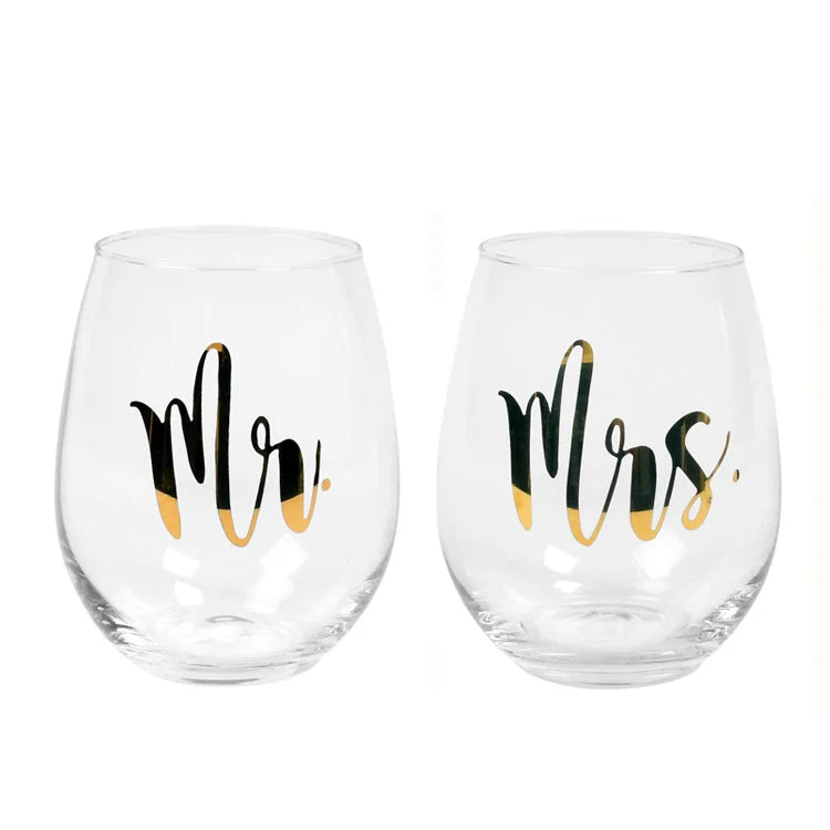 Harman WINE GLASS SET- MR & MRS 2pc - The Cuisinet