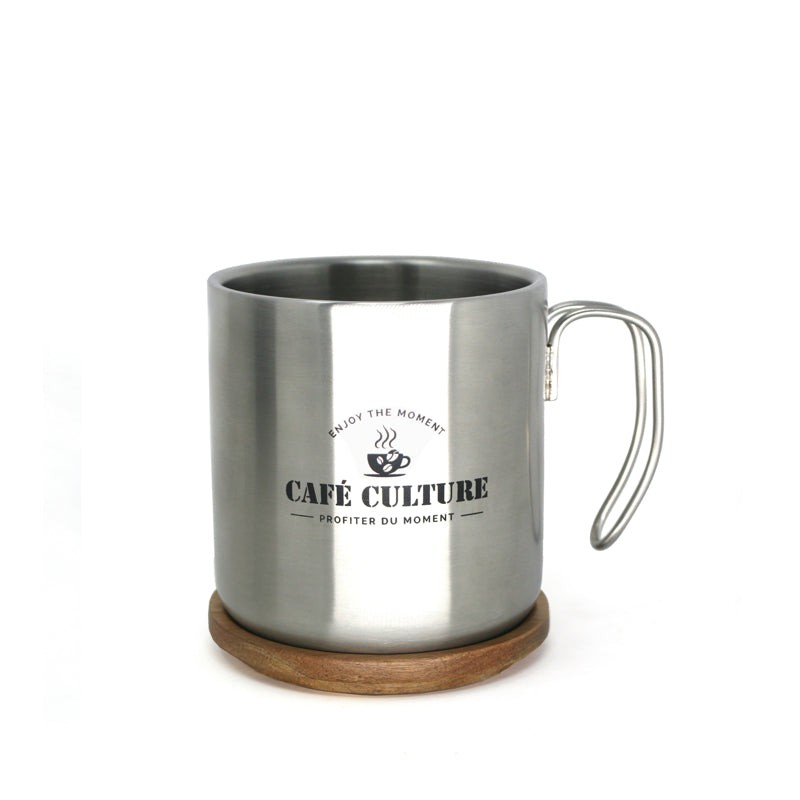 Café Culture Stainless Steel Double Walled Mug 1pc - The Cuisinet