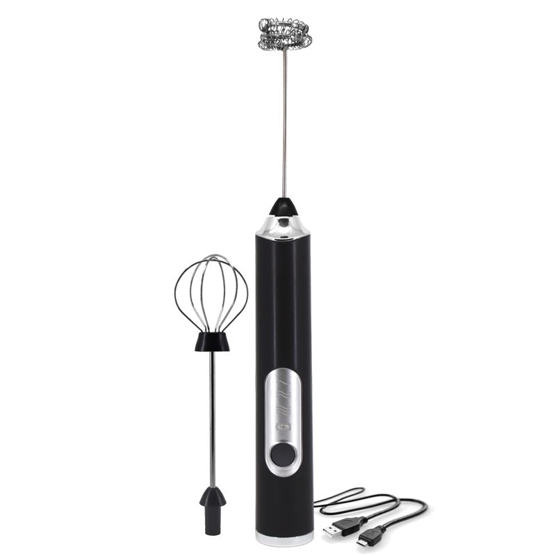 Café Culture Black Rechargeable Frother & Whisk 1pc - The Cuisinet