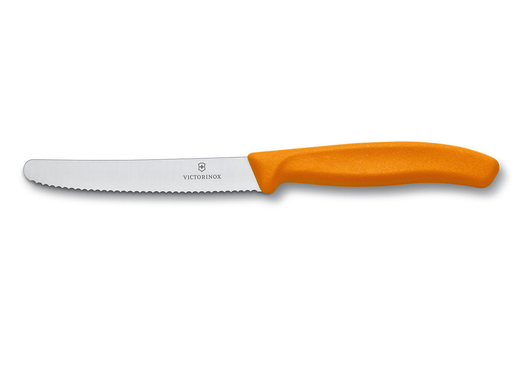 Victorinox Orange Serrated Round Knife 4" 1pc - The Cuisinet