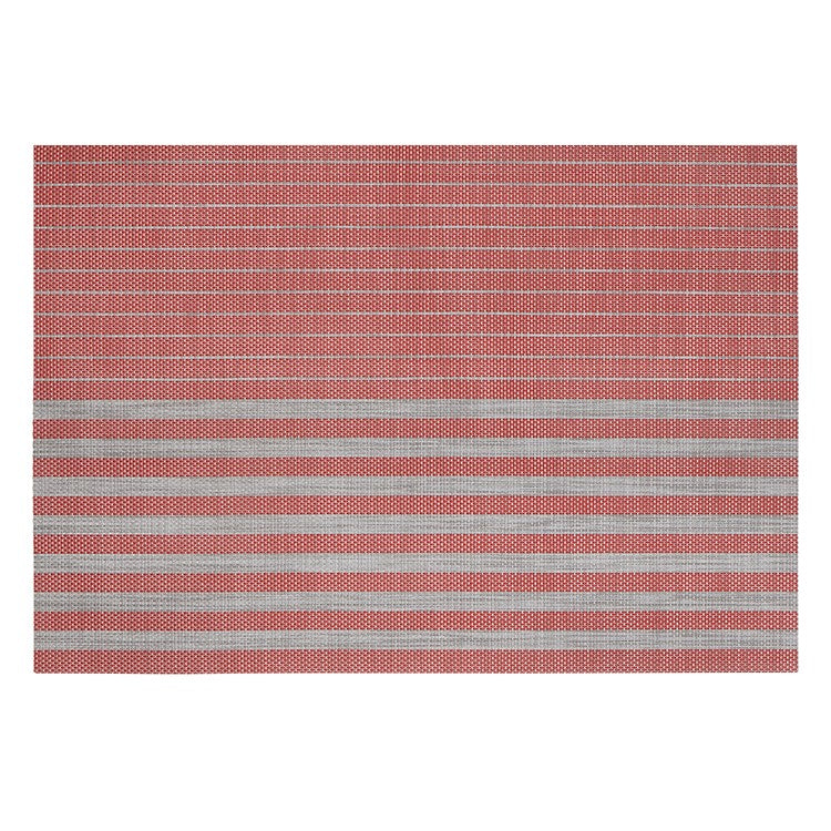Linen Stripe Vinyl Placemat Red - The Cuisinet