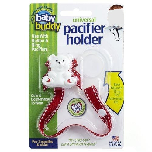 Baby Buddy Red Universal Bear Pacifier Holder 1pc - The Cuisinet