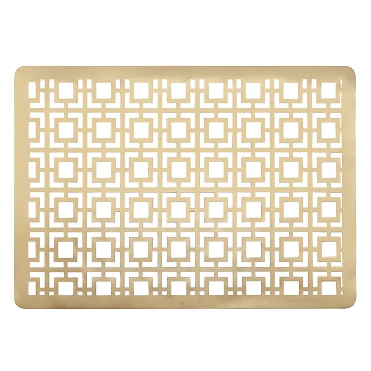Kennedy Gold Square Laser Cut PVC Placemat 1pc - The Cuisinet