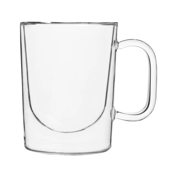 Safdie Glass Barista Mugs 370ml 2pc - The Cuisinet