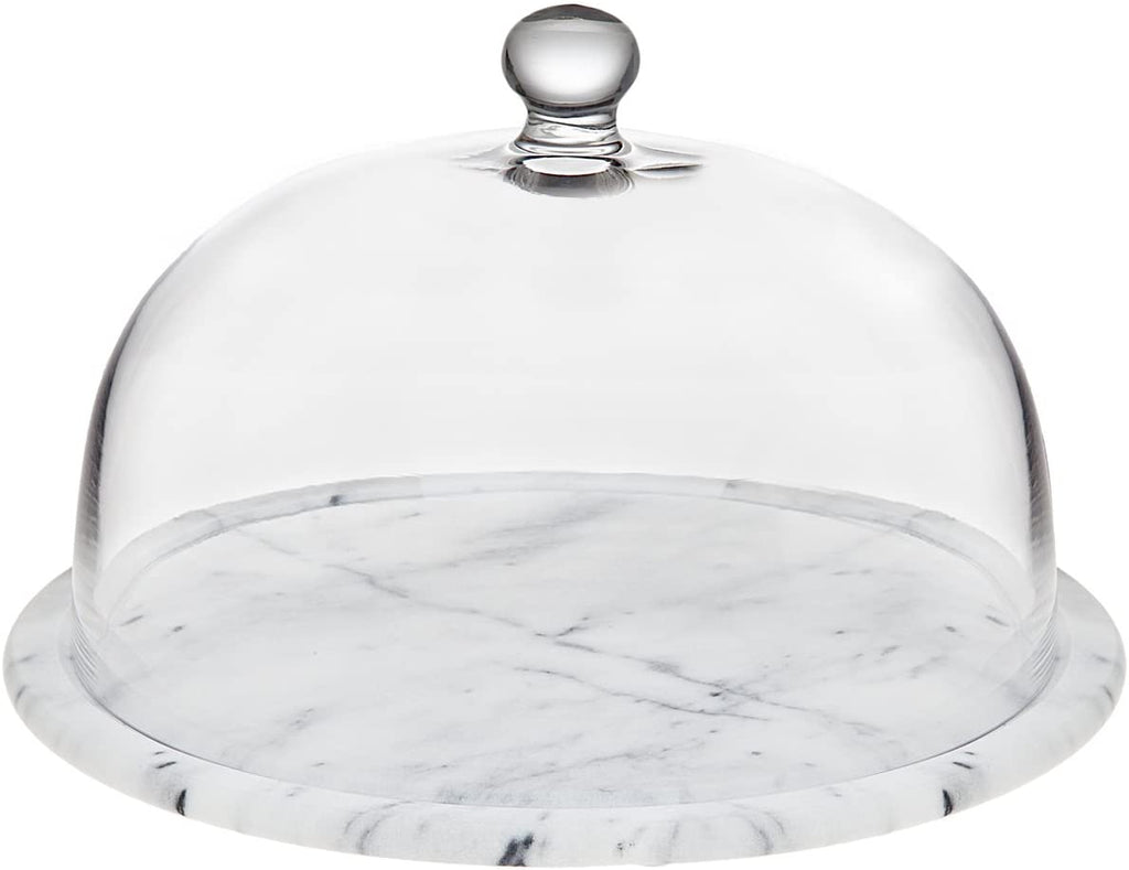La Cucina Marble Plate with Glass Dome 1pc - The Cuisinet