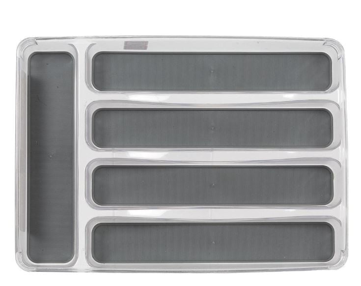L.Gourmet Non-Slip Cutlery Tray, 5-Section, 32.5x23x4.5cm 1pc - The Cuisinet