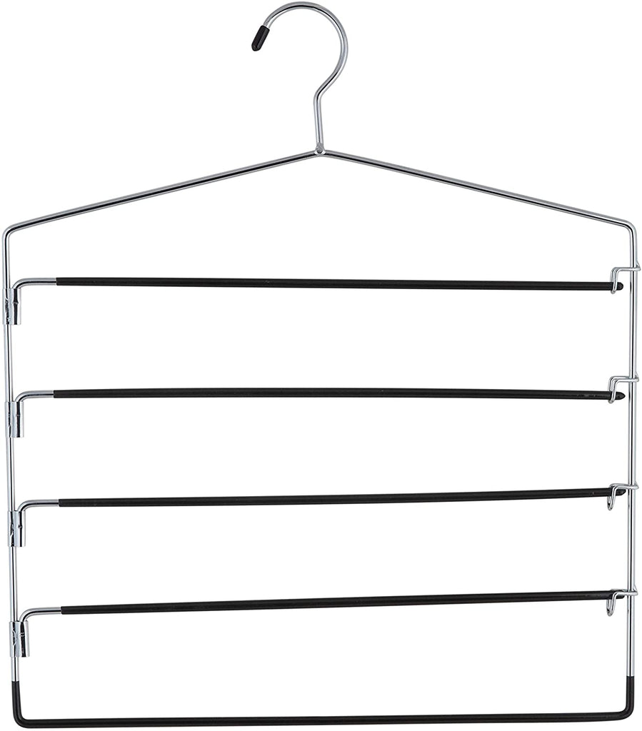 Organize It All 5-Tier Swinging Arm Pant Rack, Silver - The Cuisinet