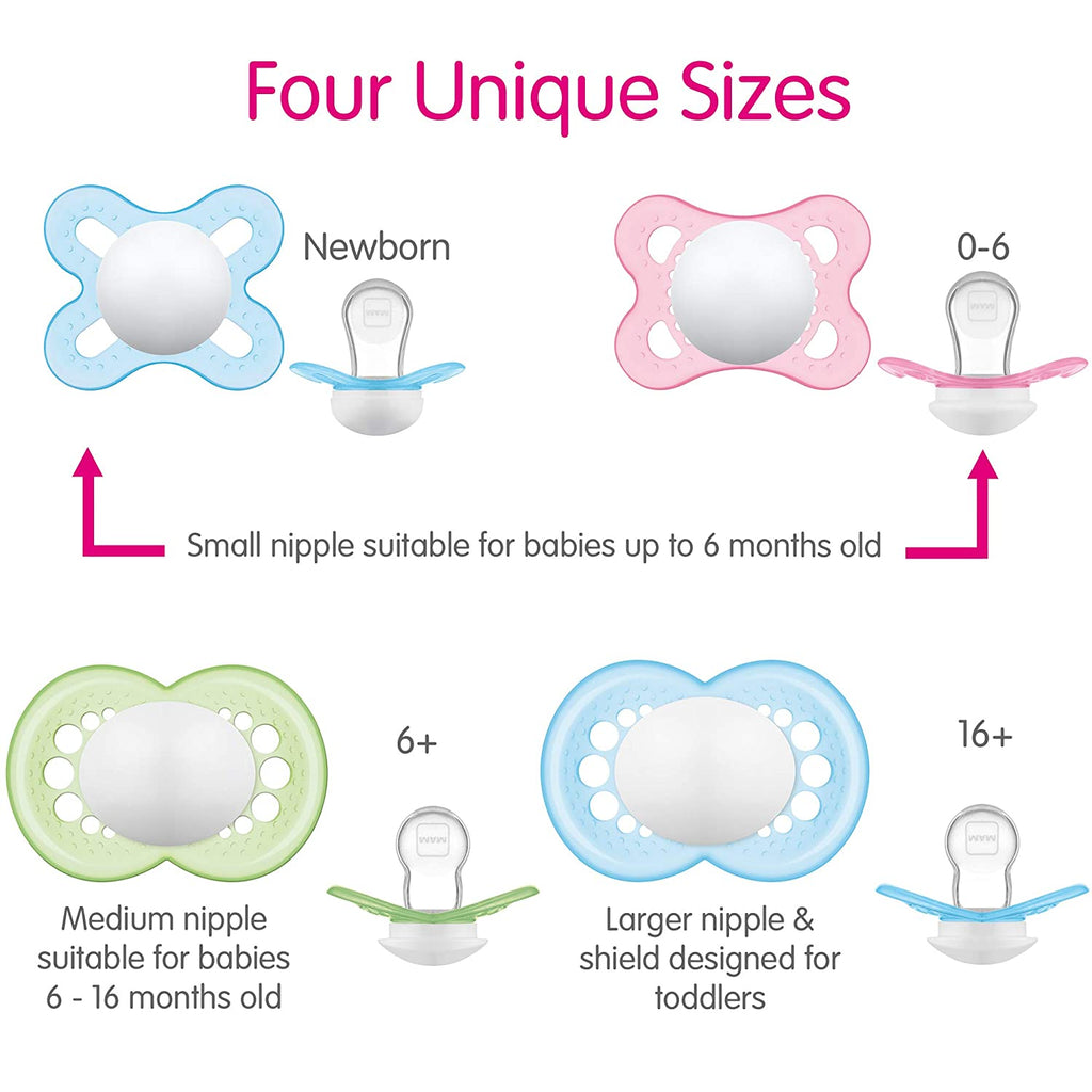MAM Pink Matte Orthodontic Pacifier 0-6 Month 2pc - The Cuisinet