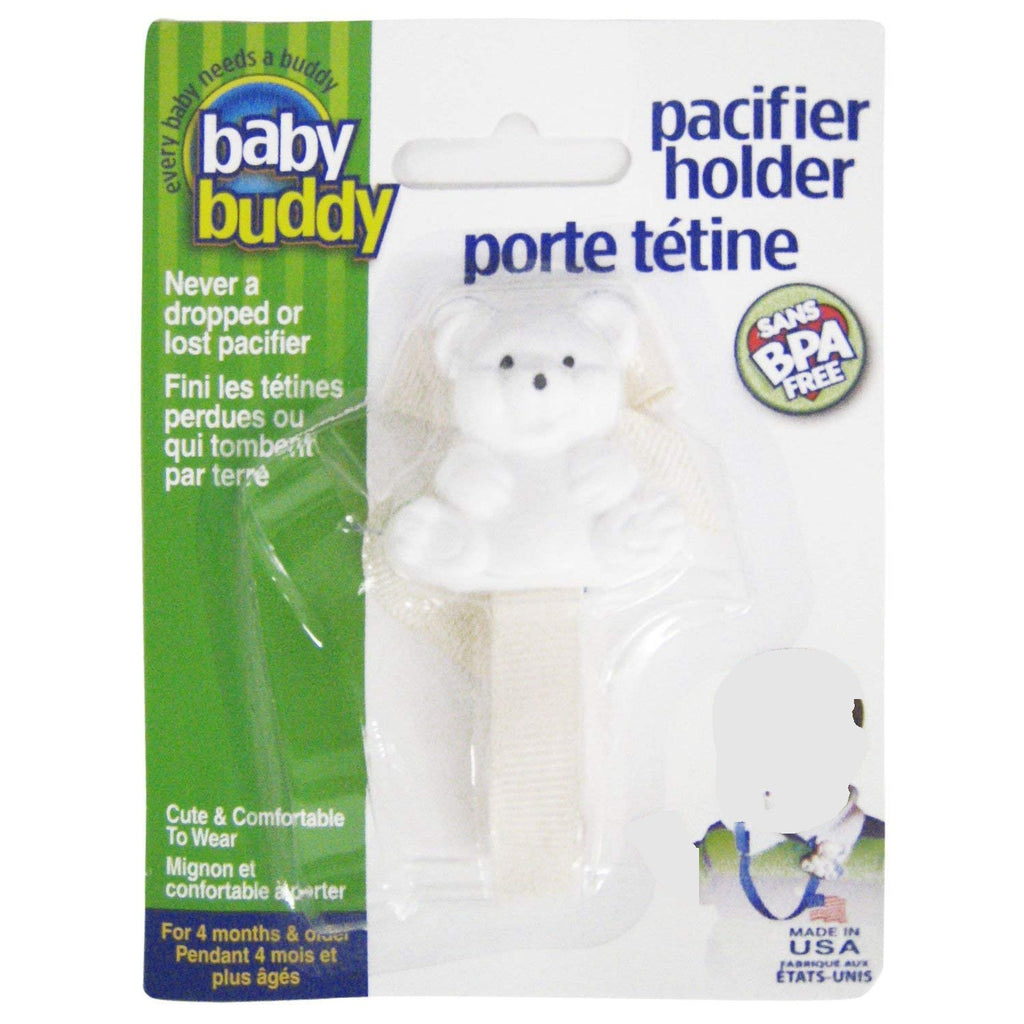 Baby Buddy Cream Bear Pacifier Holder Clip 1pc - The Cuisinet