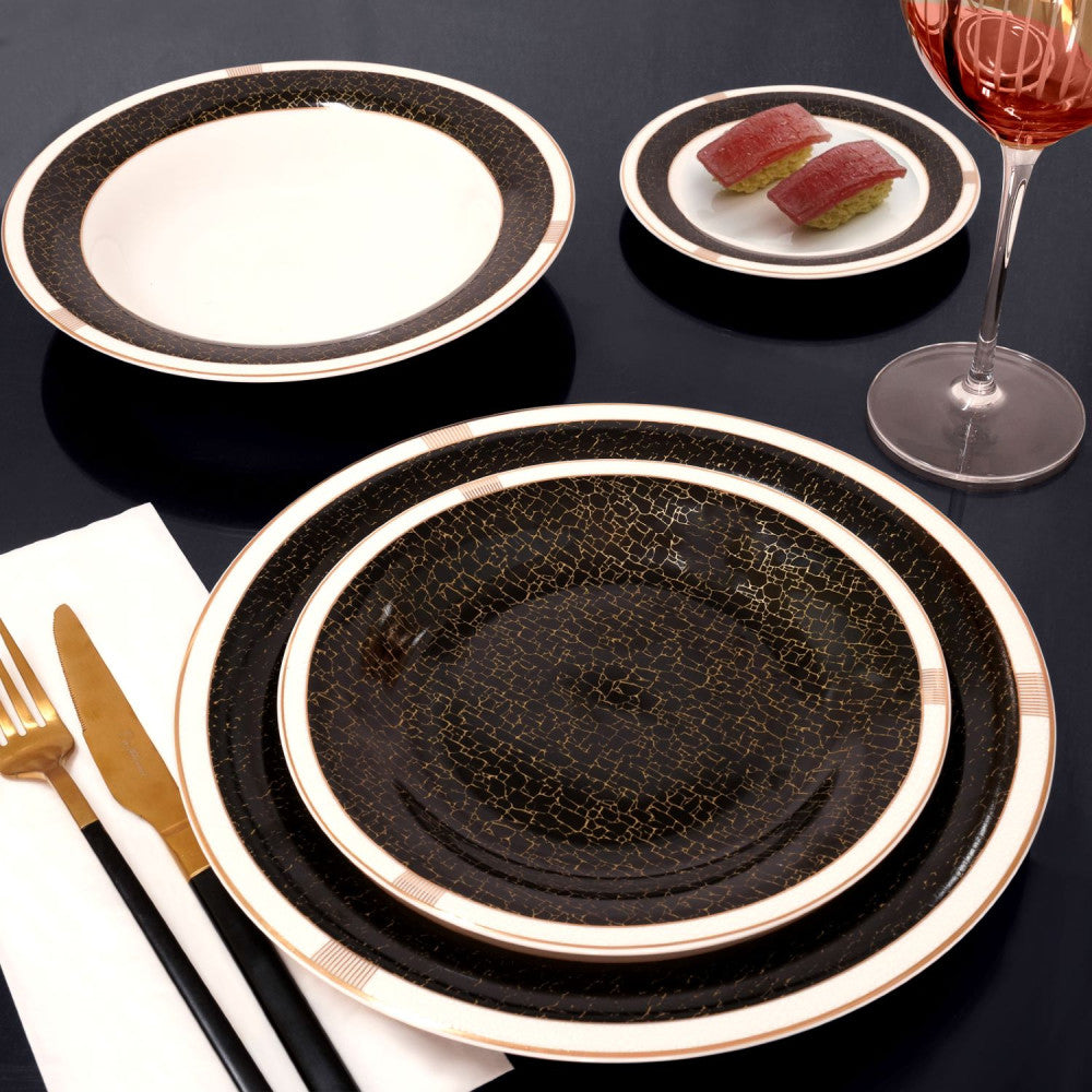 ICM Black Normand Dinnerware Set 18pc - The Cuisinet