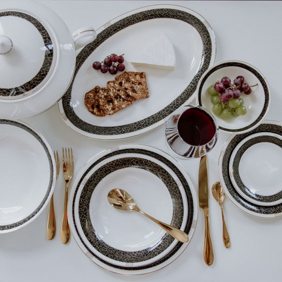 ICM Black Normand Dinnerware Set 18pc - The Cuisinet