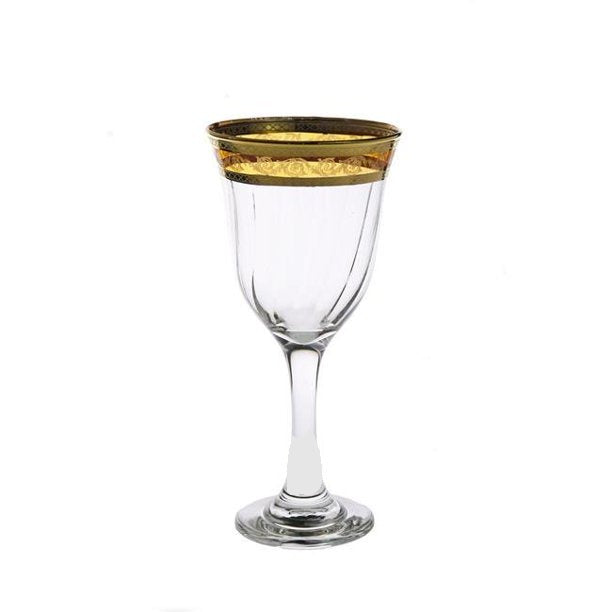 Classic Touch Amber Water Glasses 6pc - The Cuisinet