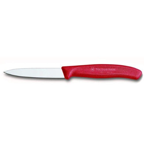 Victorinox Red Straight Pointed Knife 3.25" 1pc - The Cuisinet