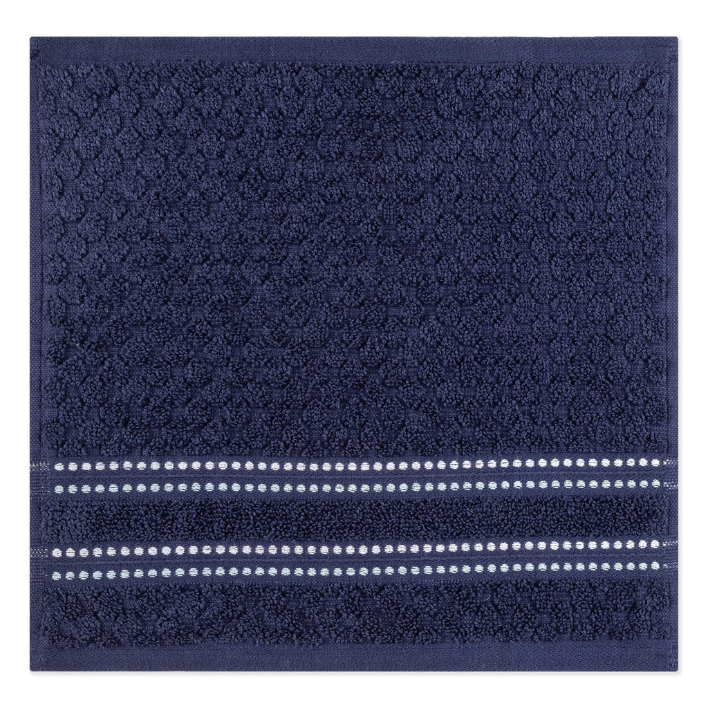 FACECLOTH TERRY AMBIANCE COLLECTION 12X12 NAVY - The Cuisinet