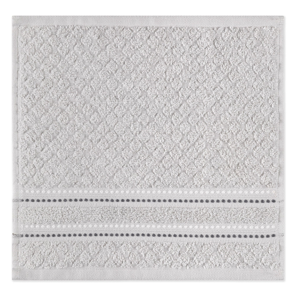FACECLOTH TERRY AMBIANCE COLLECTION 12X12 SILVER - The Cuisinet