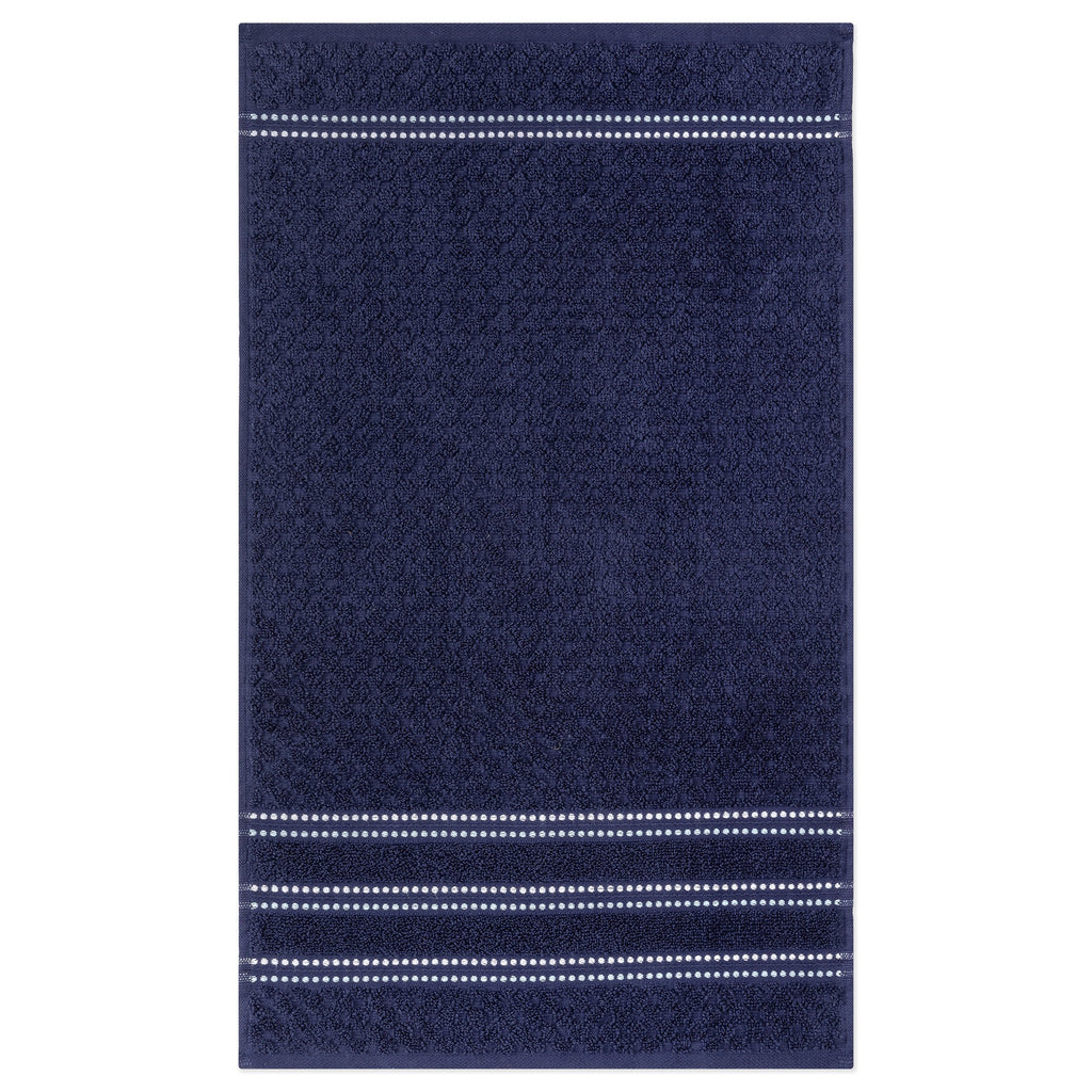 HAND TOWEL TERRY AMBIANCE COLLECTION 15X26 NAVY - The Cuisinet